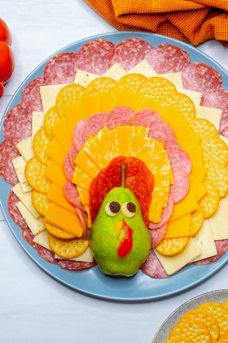 Turkey Cheese Platter Thanksgiving Appetizer